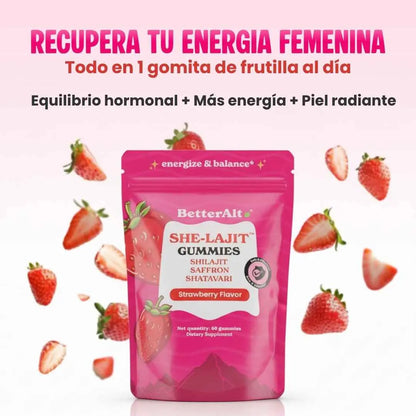 She-lajit Gummies Sabor a Frutilla - Equilibrio Femenino
