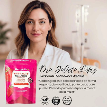She-lajit Gummies Sabor a Frutilla - Equilibrio Femenino