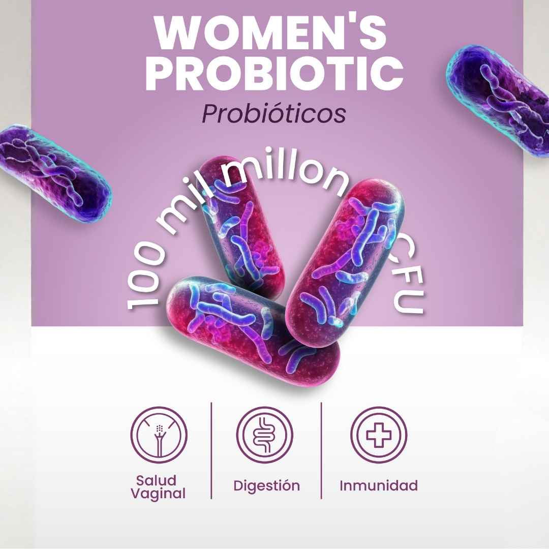 WOMEN'S PROBIOTIC™ - Tu Aliado Diario Para El Equilibrio Íntimo, Digestivo Y Hormonal
